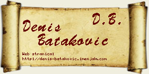Denis Bataković vizit kartica